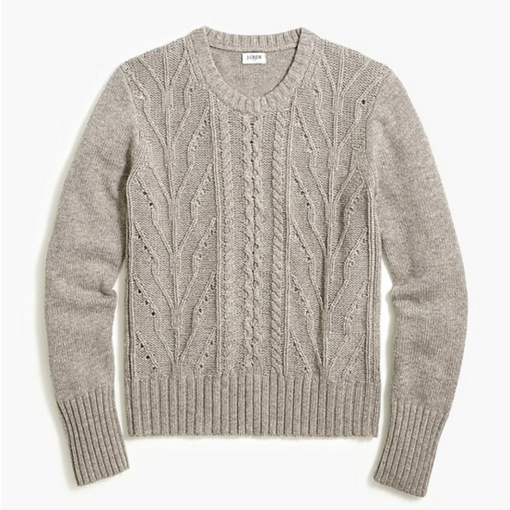 J. Crew Factory Cable Knit Lambswool blend Sweater
